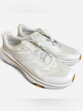 Hoka transport unisex white sneakers